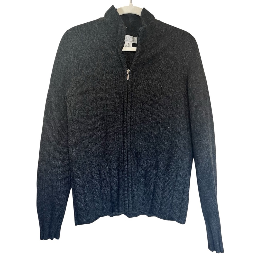 Collection Fifty Nine 100% Cashmere Full Zip Sweater Women M Bloomingdale’s
